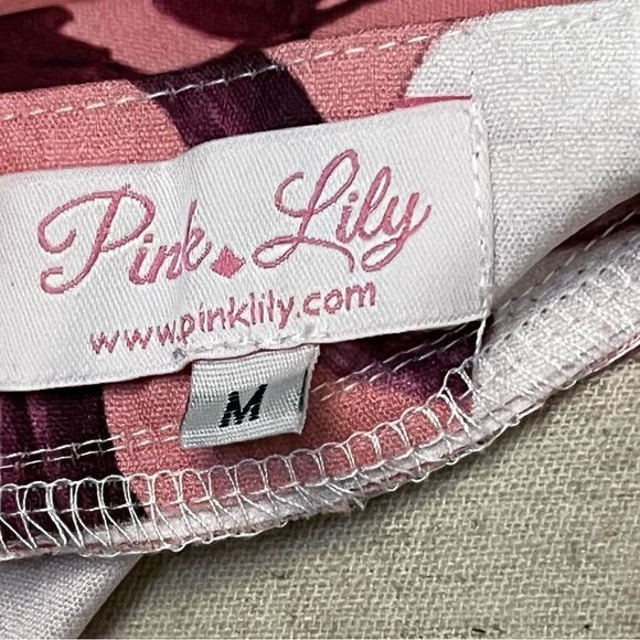 OPEN BACK FIT & FLARE FLORAL PRINT DRESS PINK - Picture 14 of 16